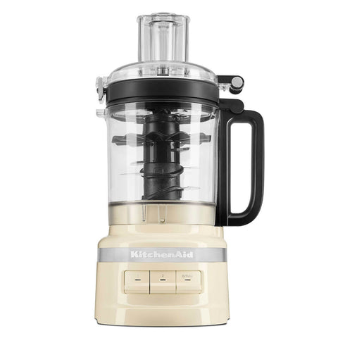 KitchenAid 9 cup food processor - 250W, whisk, four blade, refrigerator lid, Almond cream - 5KFP0921AAC