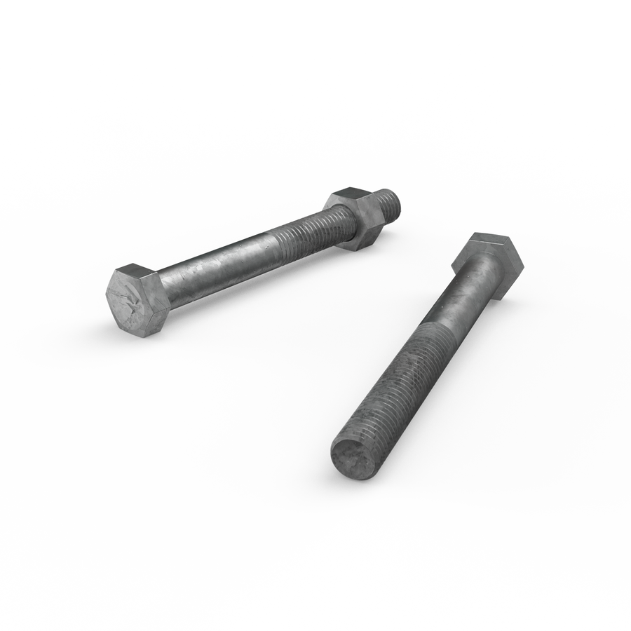 Zenith Hot Dip Galvanised Hex Head Bolts 12x110mm Steel Rust Resistant - SuperSaverAU - view 1