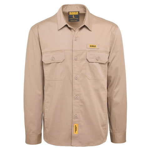 Dewalt Khaki Granite Long Sleeve Button Up Shirt Size S - Comfort & Durability - SuperSaverAU - view 1