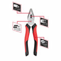 Trojan 200mm Combination Plier - Chrome Vanadium Steel - Red and Black - SuperSaverAU - view 3