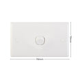 DETA White Solid Plate Single Switch - 1 Gang Polycarbonate 240V