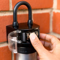Wordcode Portable Key Safe, Silver/Black Stainless Steel, Word Combination