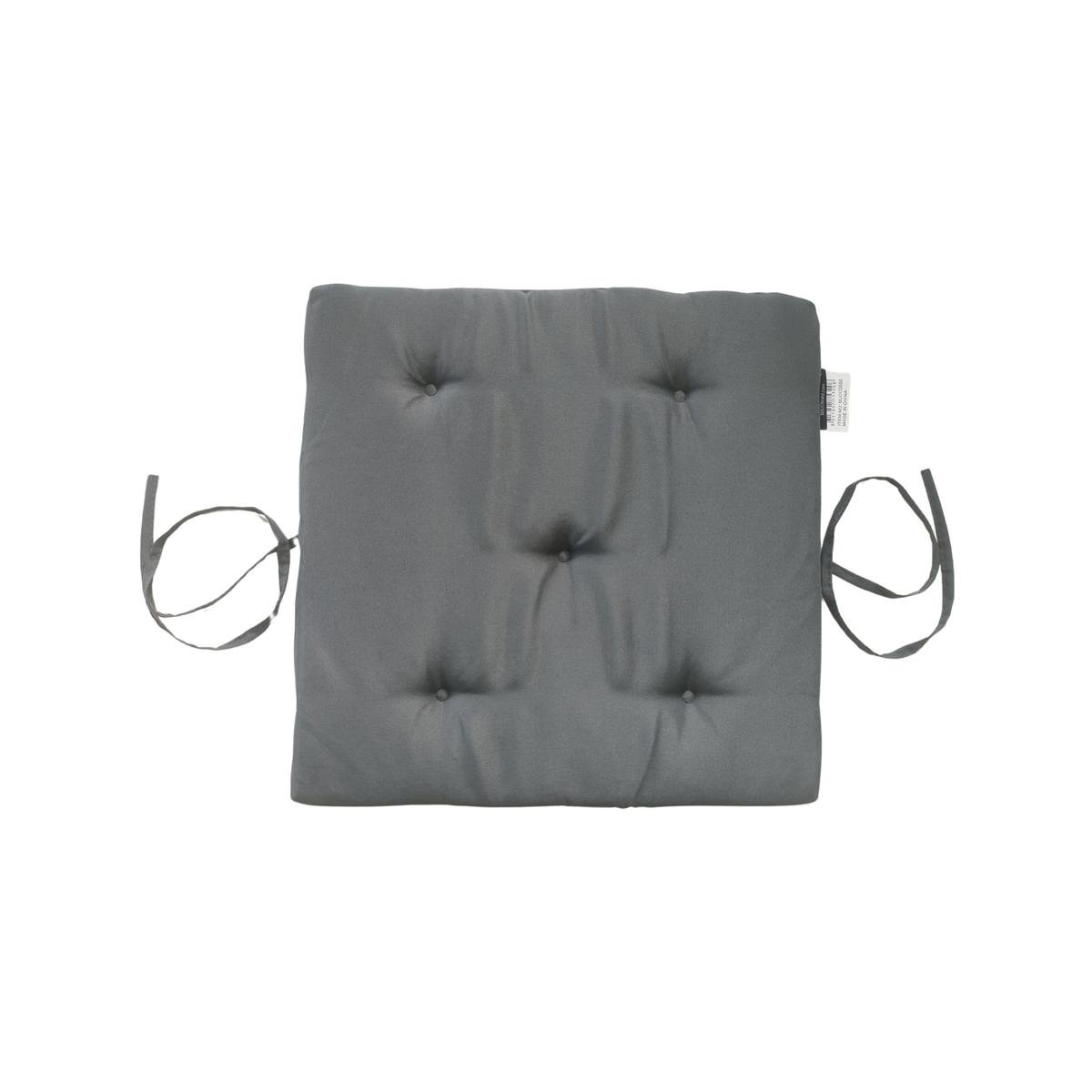 Mojo 40cm Outdoor Cushion - Black Chair Pad - Charcoal - UV Resistant - SuperSaverAU - view 1