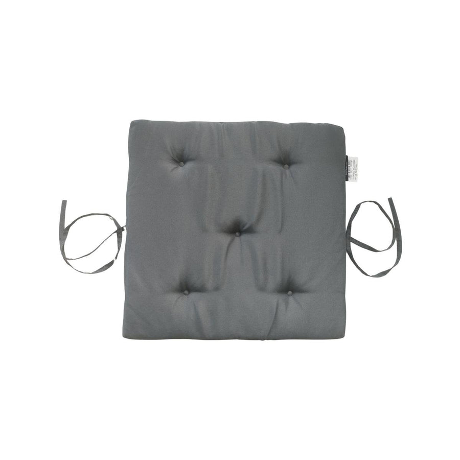 Mojo 40cm Outdoor Cushion - Black Chair Pad - Charcoal - UV Resistant - SuperSaverAU - view 1