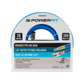 Powerfit 20m Braided Air Hose with Nitto Fittings - 300 PSI - Durable - SuperSaverAU - view 1