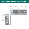 Carinya 210 x 130mm Galvanised Steel Heavy-Duty Multi-Orientation Angle Bracket, 75kg