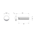 Zenith Stainless Steel 304 Cup Head Bolts & Nuts 12 Pack M12 x 65mm - SuperSaverAU - view 3