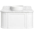 Turner Hastings Evara Wall Hung Vanity - Marble Top, White, No Taphole, Above Counter - EV953-WH-NTH