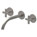 Rogerseller Gas Wall Basin Set - Brass, 6 Star WELS, 4.5L per Minute, Brushed Nickel - 3606017407