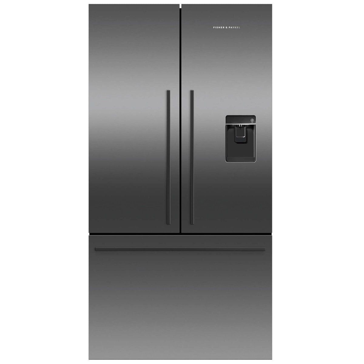 Fisher & Paykel Series 7 569L French Door Fridge - Black Stainless Steel - Ice Maker - RF610ADUB5