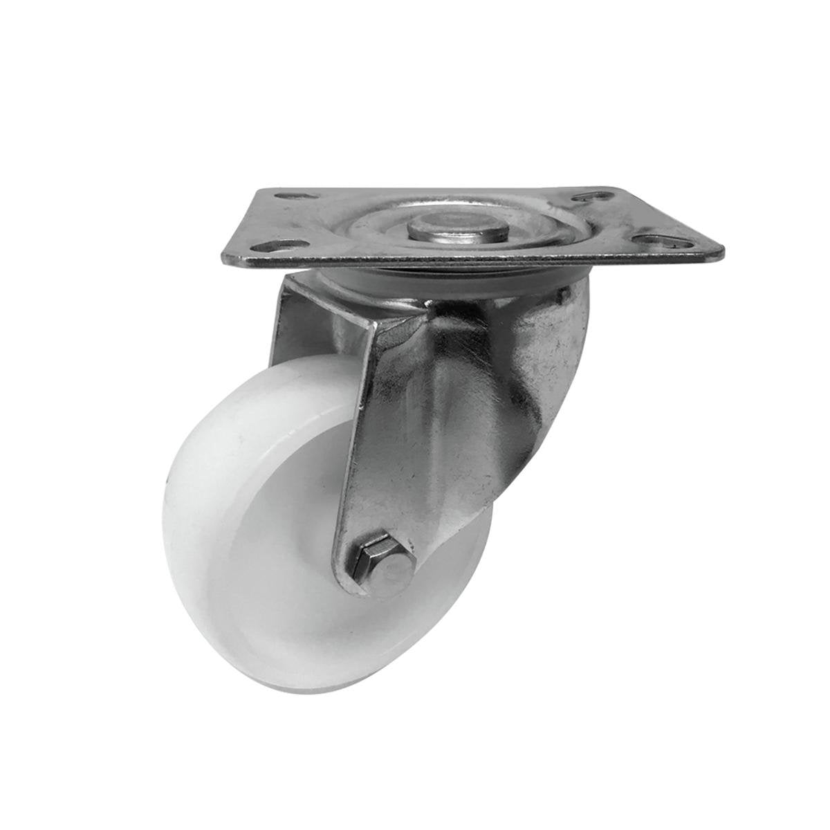 Move It 80mm Polypropylene Swivel Plate Castor 120kg Durable White - SuperSaverAU - view 1