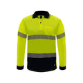 Citeco Men's Yellow Hi Vis Long Sleeve Polo Reflective - Large
