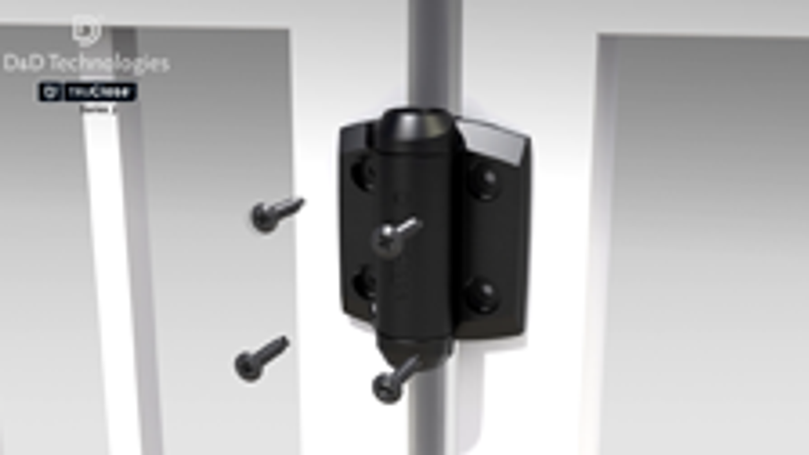 D&D Technologies TruClose Self-Closing Adjustable Safety Gate Hinges, Black, Pool & Child Gate Rated