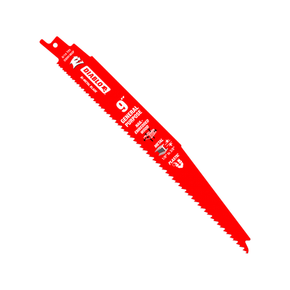 Diablo 9 Bi Metal Reciprocating Saw Blades 15 Pack 55mm x 385mm Red