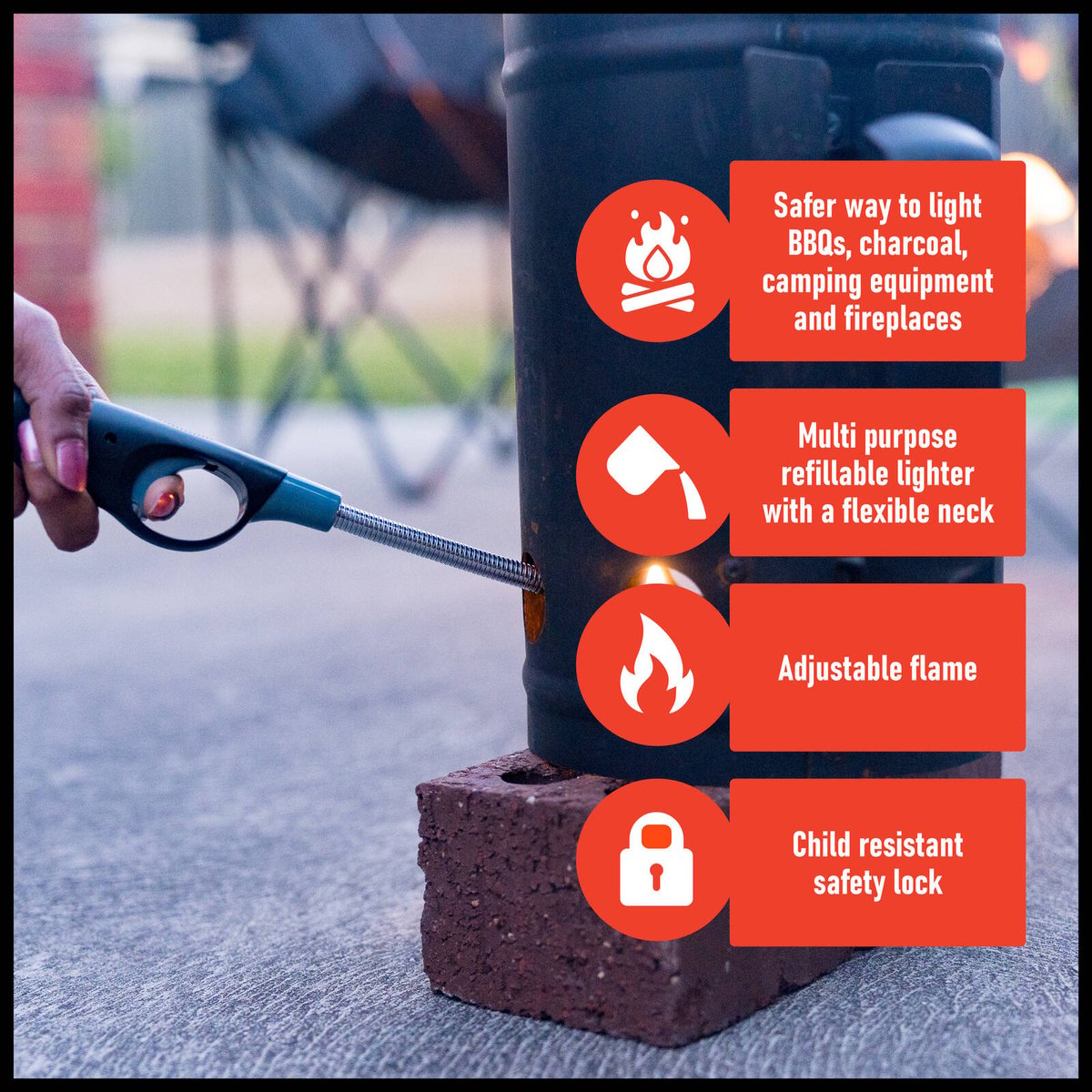 Firemate Flexi Refill Lighter - Flexible Neck - Refillable - Safe Use - SuperSaverAU - view 3