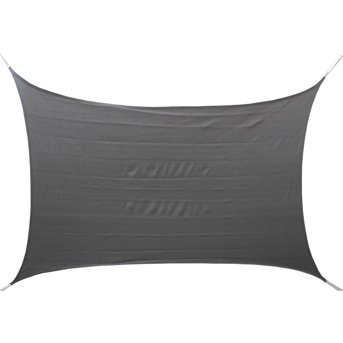 Marquee Rectangular Shade Sail 3 x 5m Charcoal HDPE 93% UV Block - SuperSaverAU - view 1