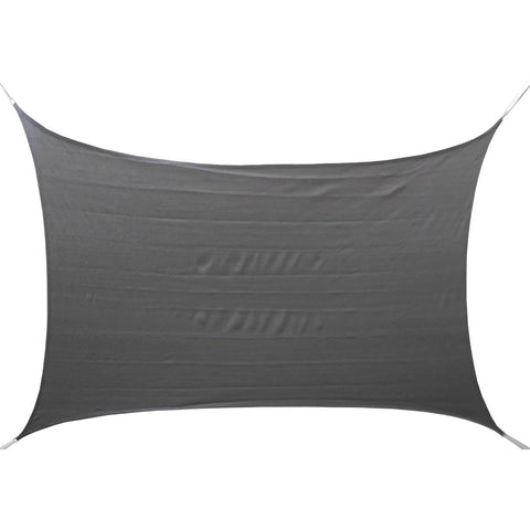 Marquee Rectangular Shade Sail 3 x 5m Charcoal HDPE 93% UV Block - SuperSaverAU - view 1