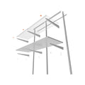 Flexi Storage Home Solutions White Double Slot Wire Shelf Bracket End Cover - 25 x 12 x 25mm 12 Pack