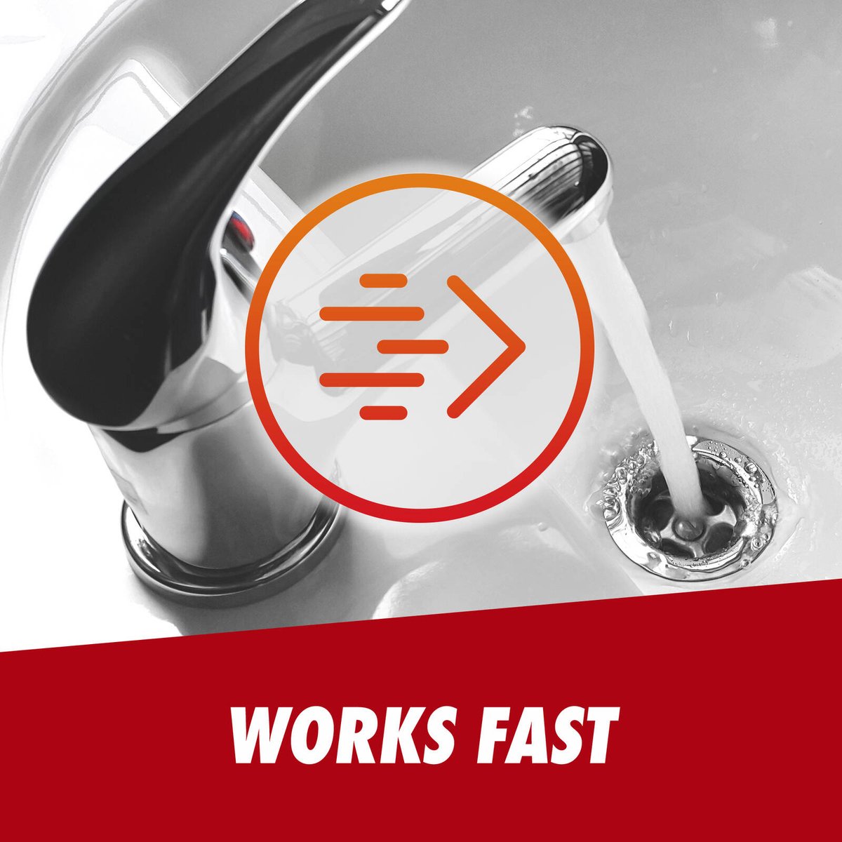 Drano Bathroom Max Gel Liquid 1.2L - 364228 - Orange - Hair Clog Remover