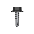 Bremick 10g x 16mm Hex Metal Screw, Carbon Steel B8 Monument, Drill Point Fine Thread - 100 Box
