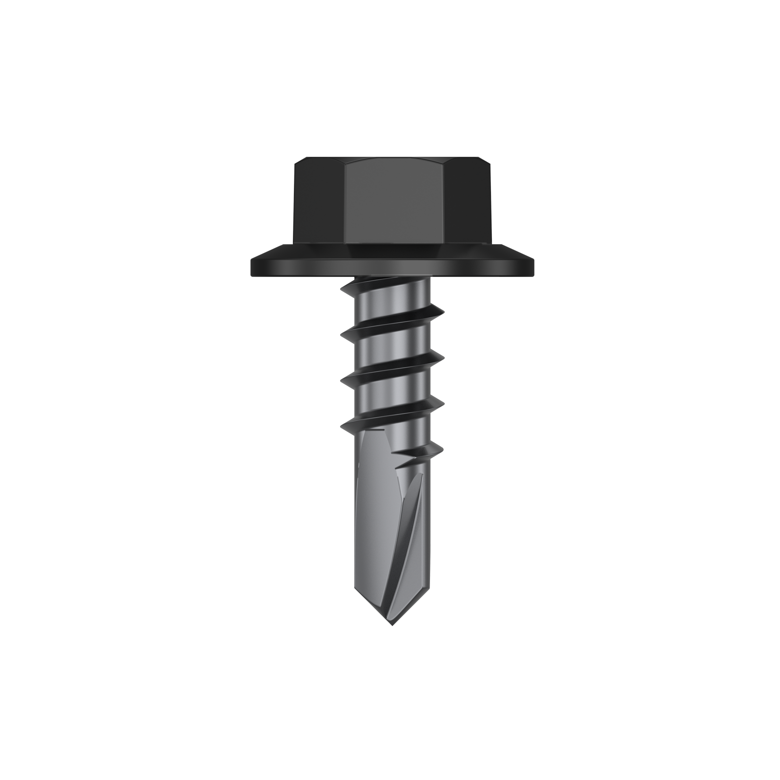 Bremick 10g x 16mm Hex Metal Screw, Carbon Steel B8 Monument, Drill Point Fine Thread - 100 Box