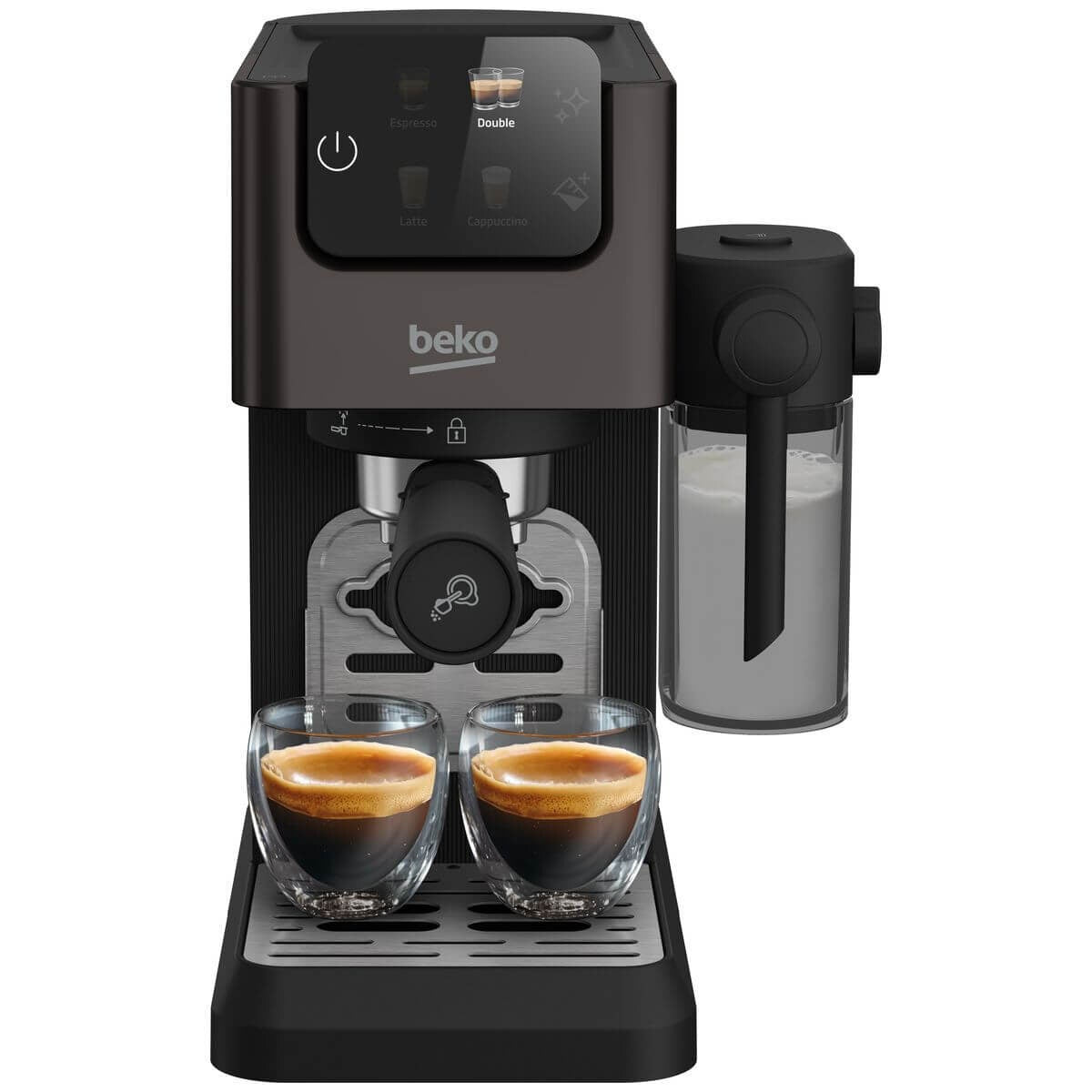 Beko CaffeExperto semi-automatic espresso machine - one-touch milk frother, cup warmer - CEP5464DX