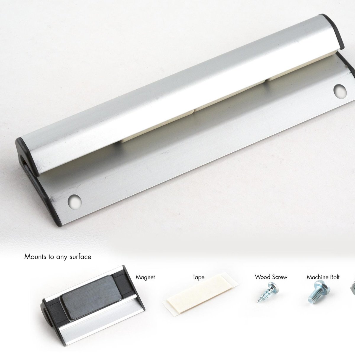 Hangman 6 Clip Strip Picture Hanger - 6 Strips - 153mm x 131mm - Brushed Aluminum - Easy Paper Glide - SuperSaverAU - view 2