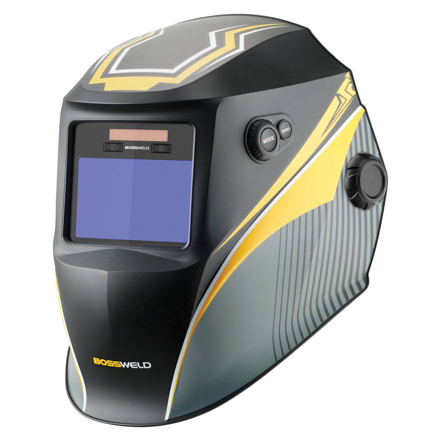 Bossweld VX-3 Flare Auto Darkening Welding Helmet, Variable Shade 4-8/9-13, 100 x 60mm Lens