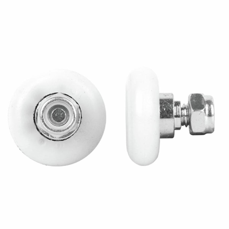 Rolltrak 19mm Acetal Convex Roller - 8kg Load - Threaded Stud - White - SuperSaverAU - view 1