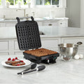 Cuisinart 4-Slice Belgian Waffle Maker - Black - Non-Stick Plates - Five Browning Settings - WAF-150XA