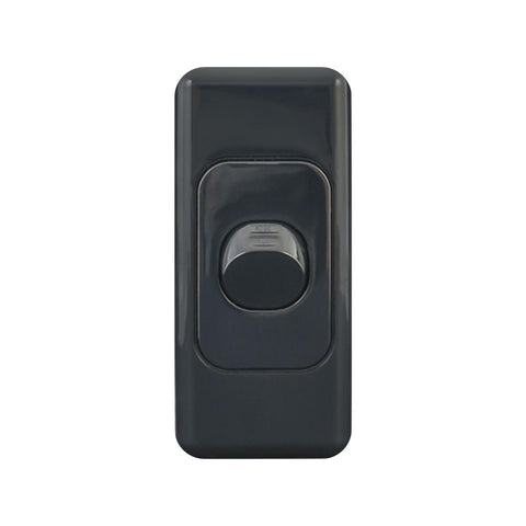 DETA Black Single Architrave Switch - 34mm Polycarbonate - Durable Design - SuperSaverAU - view 1
