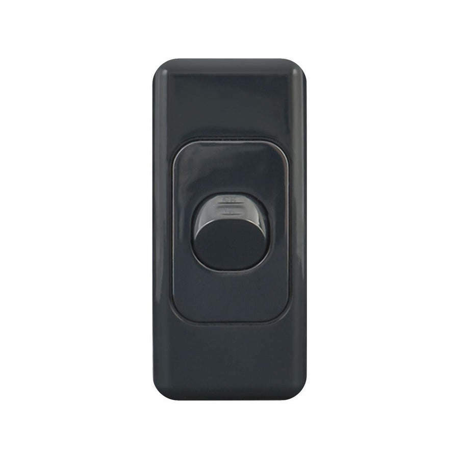 DETA Black Single Architrave Switch - 34mm Polycarbonate - Durable Design - SuperSaverAU - view 1