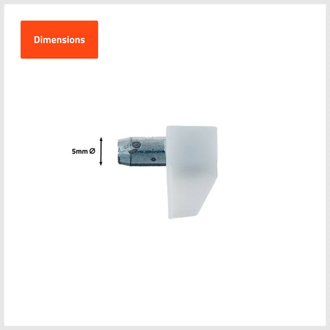 Taskmaster Plastic Shelf Support - 5mm - White - 20 Pack - SuperSaverAU - view 2