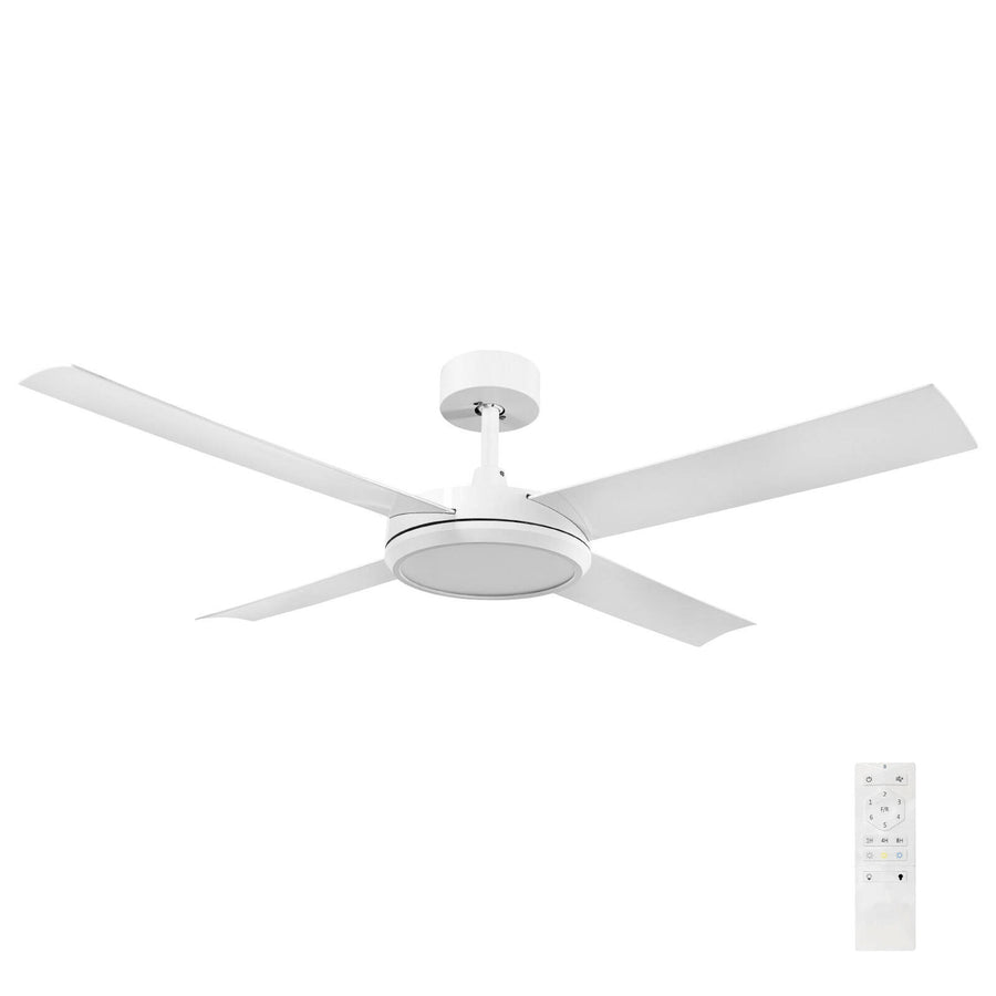 Brilliant Lighting 52" White LED CCT Inaya DC Ceiling Fan with Light & Remote 22700/05