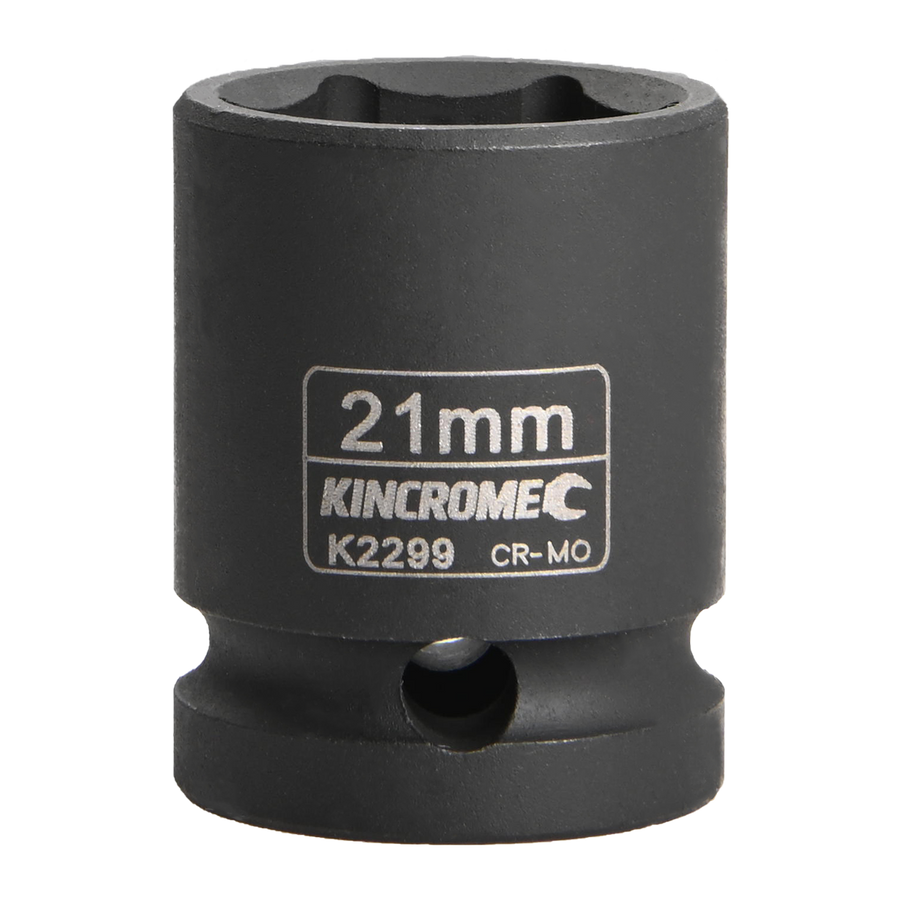 Kincrome 21mm Impact Socket Cr-Mo Steel Shallow Design Durable - SuperSaverAU - view 1
