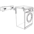 Carinya Universal Clothes Dryer Wall Mount Kit 2 Wall Brackets White Steel