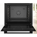 Bosch Series 4 60cm Built-In Electric Oven - 71L, 3D Hotair, EcoClean Direct, Black - HBA534BB3A