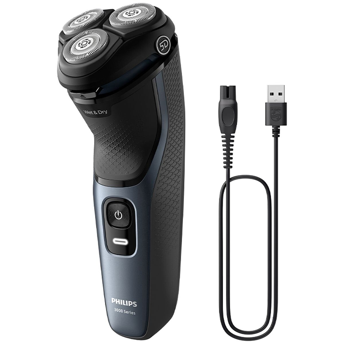 Philips Shaver Series 3000 - 5D Pivot and Flex Heads - Wet and Dry Shaving - Deep Blue - S3144-00