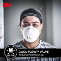 3M P2 Sanding and Fibreglass Respirators - 2 Pack - Polypropylene - Valved - SuperSaverAU - view 3