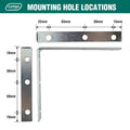 Carinya 150 x 125mm Silver Zinc Plated Steel Heavy Duty Angle Bracket