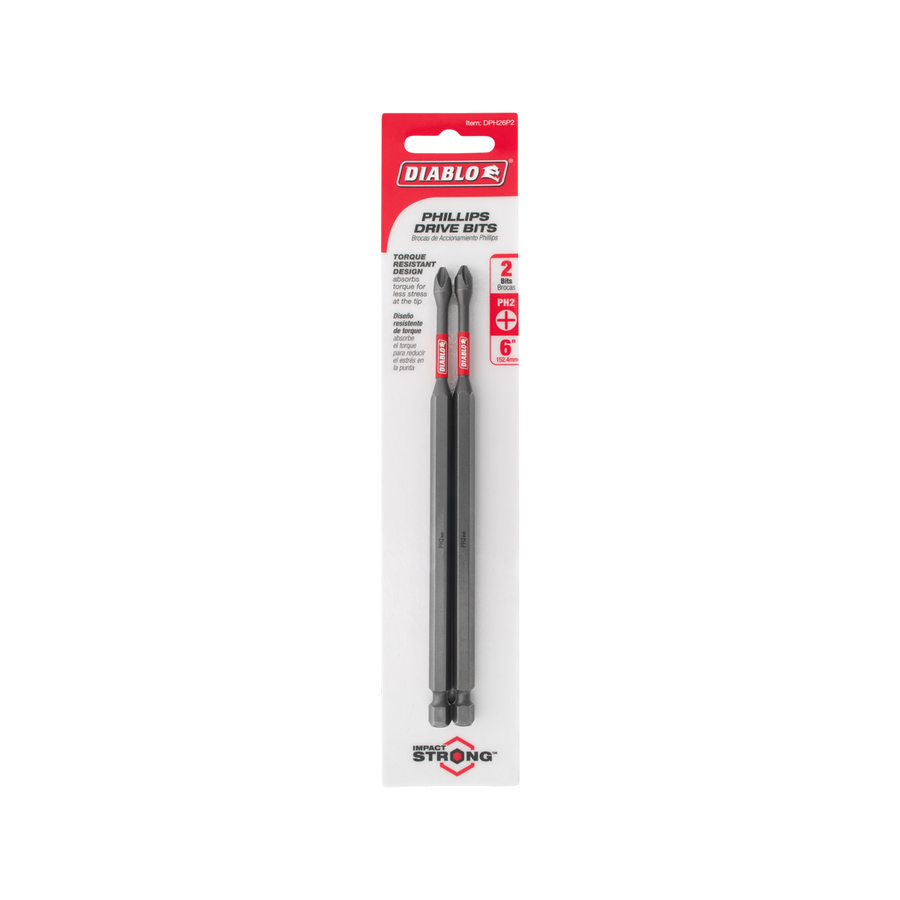 Diablo Power Bit PH2 150mm 2 Pack - Extreme Durability & Impact Resistance - SuperSaverAU - view 1