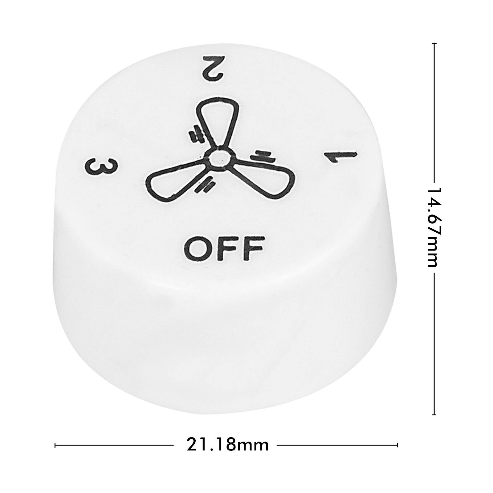 Arlec Wall Fan Controller Knob Replacement 4 Pack White ABS Indoor