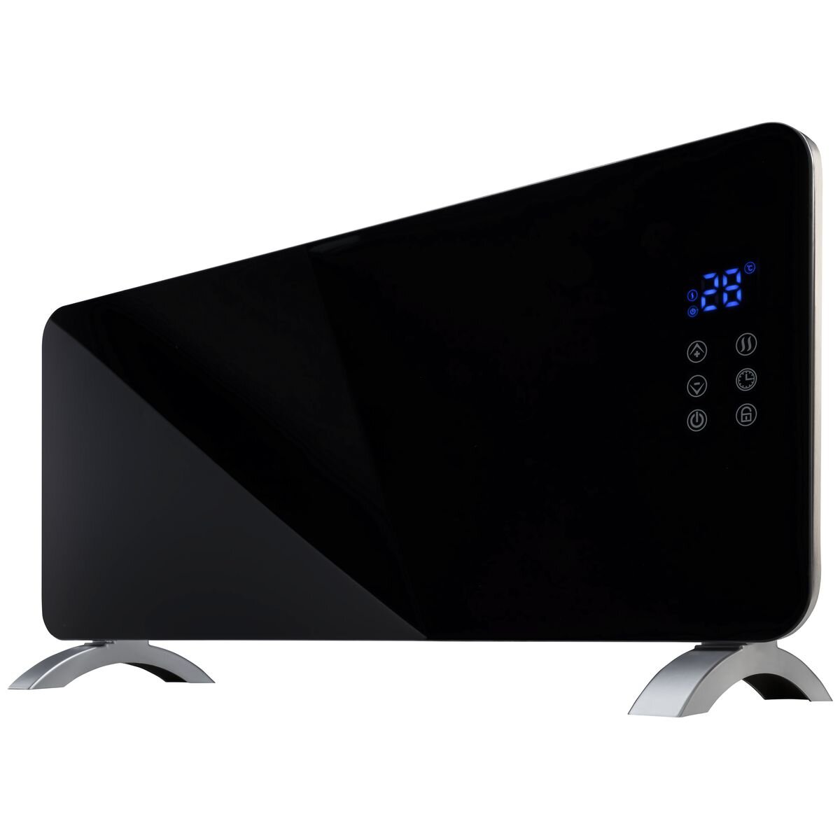 Goldair 2000W Convector Panel Heater - Wi-Fi and Voice Control, Black Tempered Glass - GPPH220
