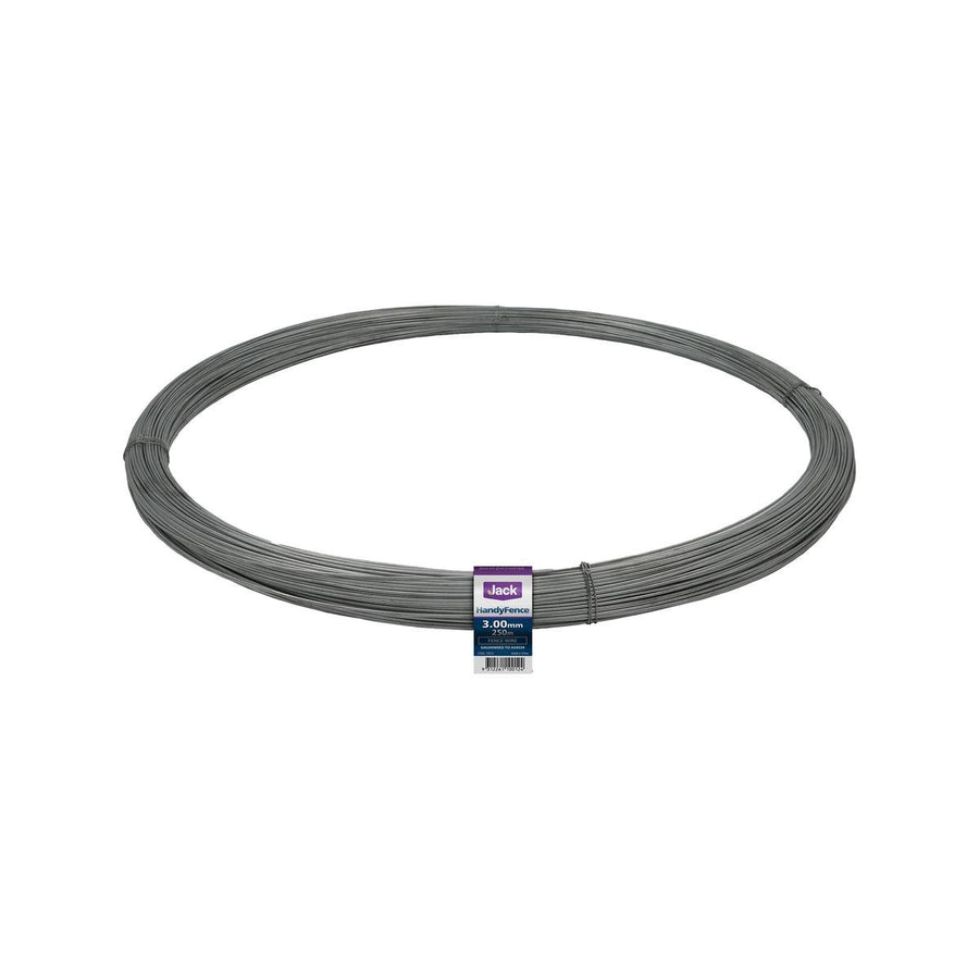 Jack Handyfence Fence Wire - 3mm x 250m - Galvanised - Soft Steel - SuperSaverAU - view 1