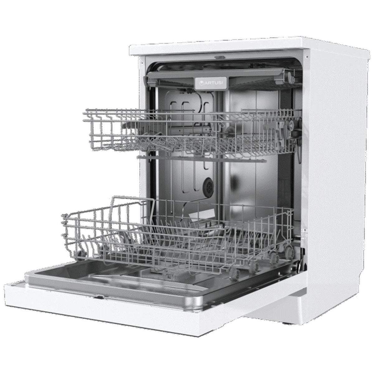 Artusi 60cm Freestanding Dishwasher 15 Place Settings - White, 8 Programs, Touch Controls - ADW5009W