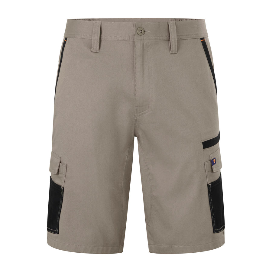 Citeco Khaki Cotton Stretch Cargo Mid Shorts - 245gsm Twill, Size 107R