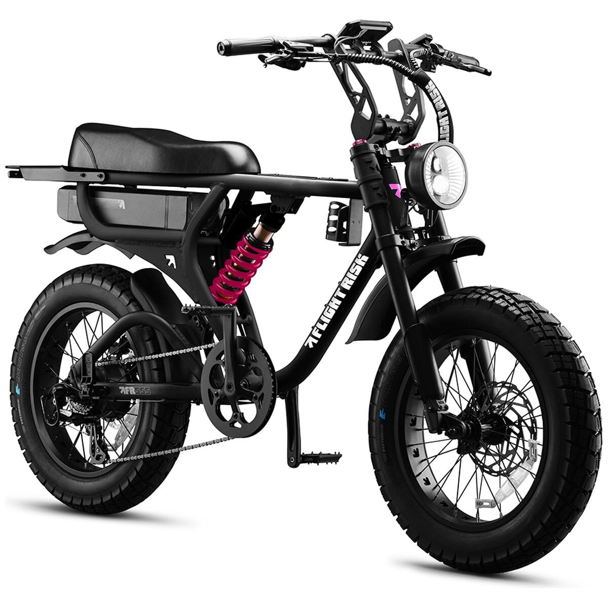 Flight Risk FR555 full-frame electric bike - 1000W motor, 52V 25Ah battery, Black - FR-555BLACK