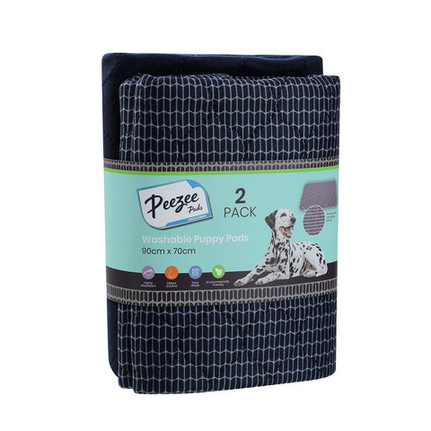 Paws & Claws Peezee Washable Pet Training Pads 90 x 70cm - 2 Pack - Highly Absorbent - SuperSaverAU - view 1