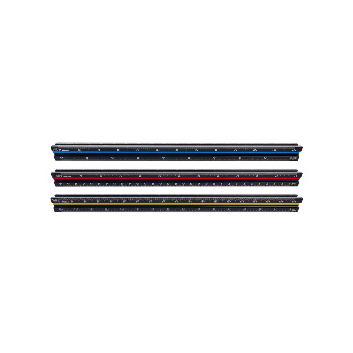 Trojan Triangle Scale Ruler - 300mm - Six Calibrated Faces - Lightweight - SuperSaverAU - view 2