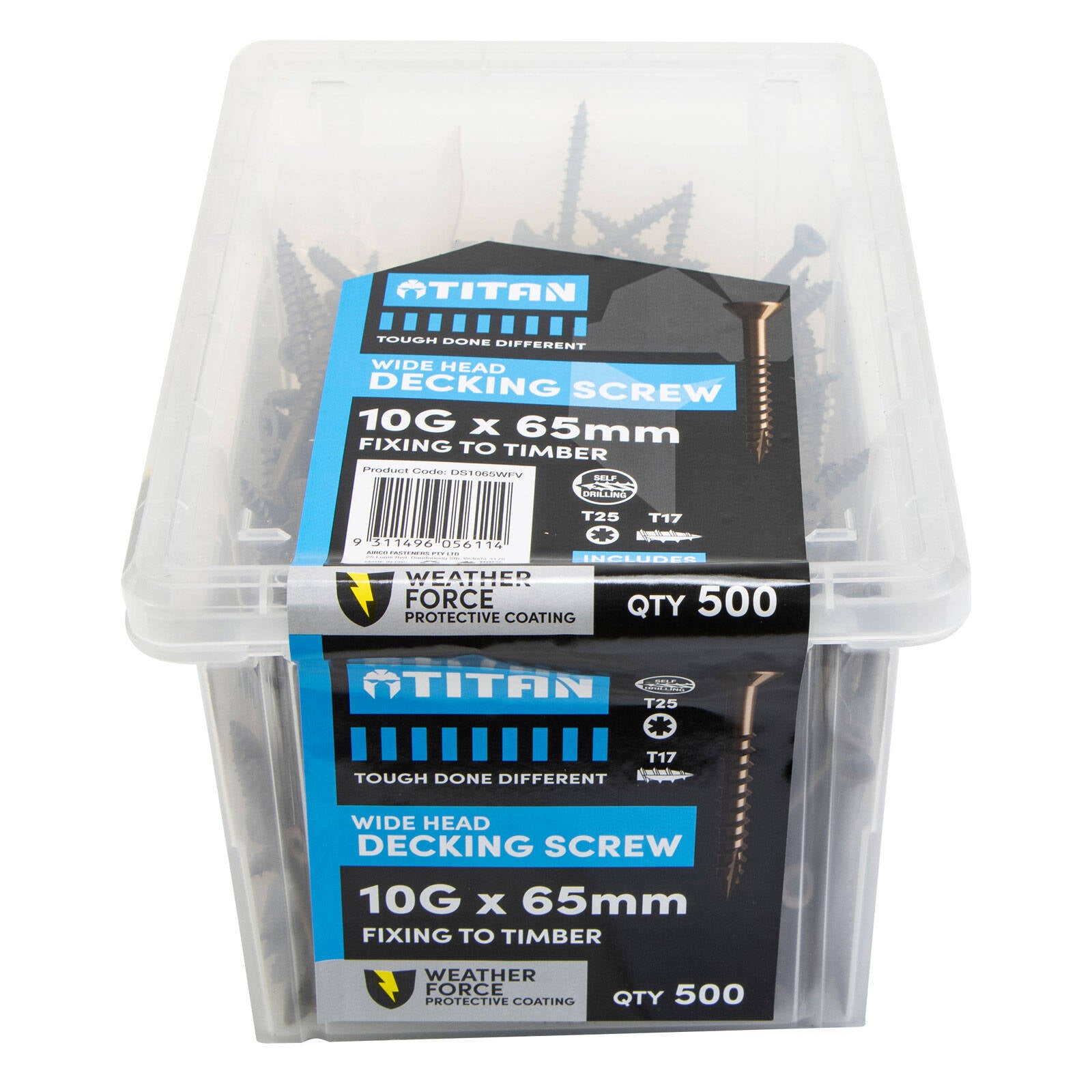 Titan Weather Force Wide Head Decking Screws 10G x 65mm - Pack of 500